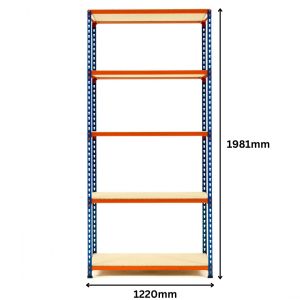 Superack Boltless Shelving Bay 5 Levels